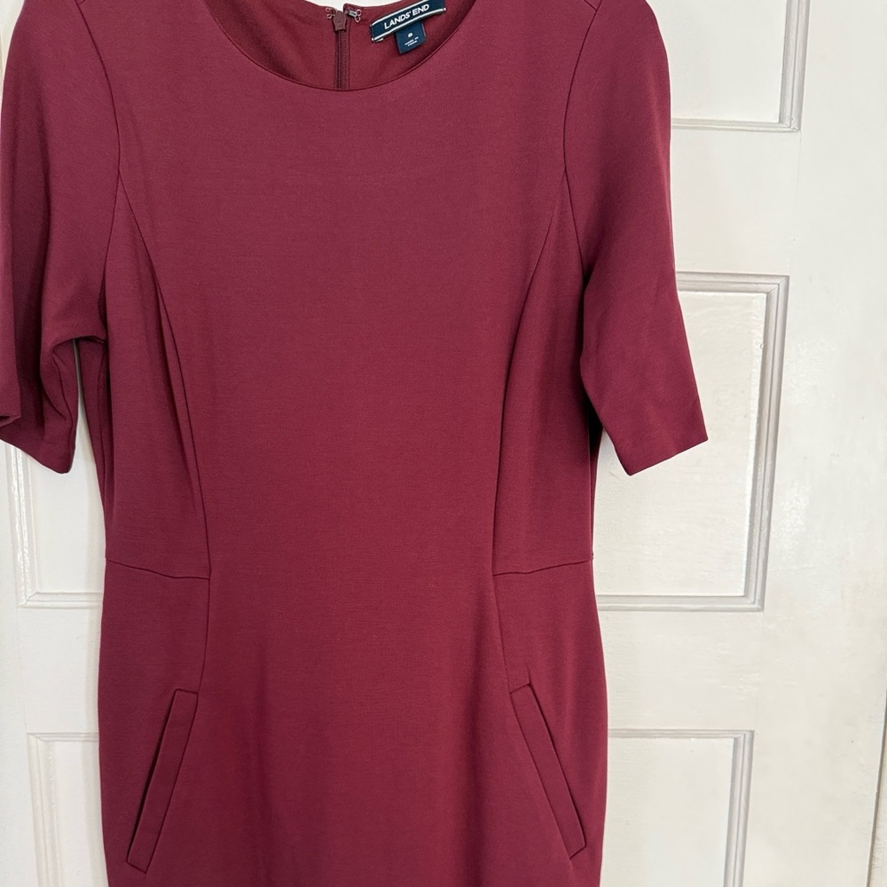 Land’s End Ponte Knit Short Sleeve Dress - Picture 5 of 13